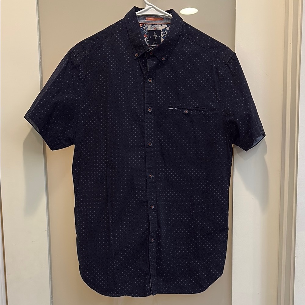 Men's Navy Blue Short Sleeve Shirt